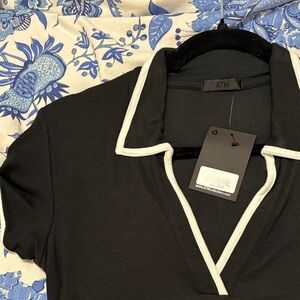 ATM Anthony Thomas Melillo Black and White Blouse
